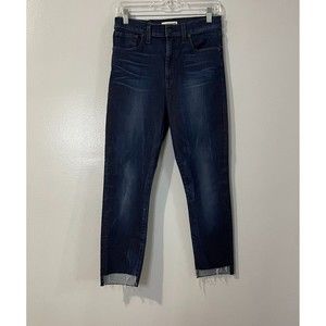 RIVET + THREAD High Rise Skinny Step Hem Denim Jeans / Dark Wash / Size - 29